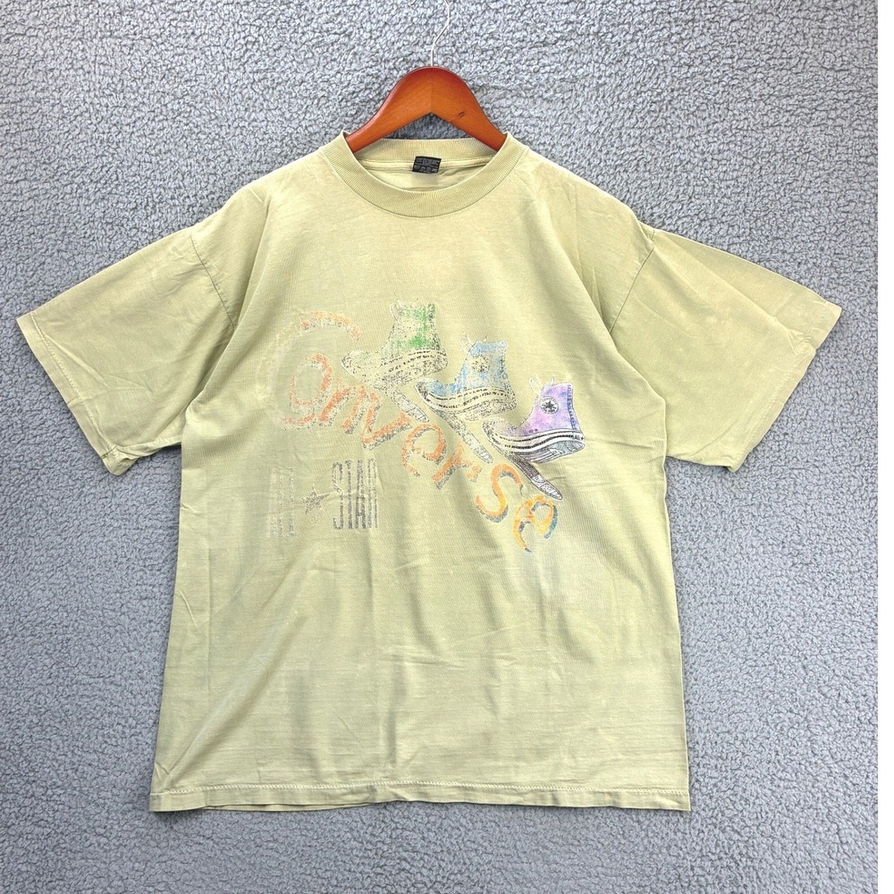 Fashion Victim Vintage 90s Converse All Star T-Shirt Mens L Green Streetwear